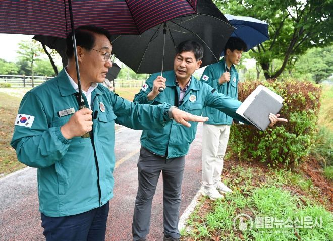 이용록 홍성군수, 집중호우 대비 재해취약지역 점검