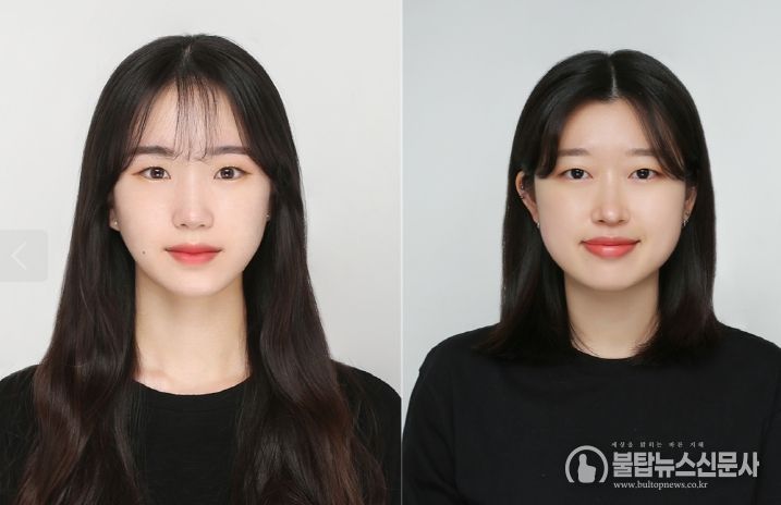 경상국립대학교(GNU) 공과대학 건축공학과 박사과정 김수빈 씨와 황희진 씨(왼쪽부터)